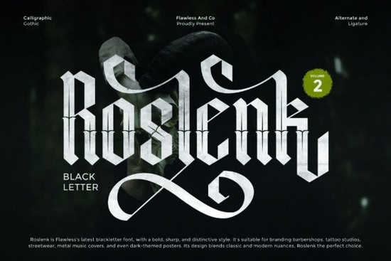 Roslenk Volume 2 Font Font
